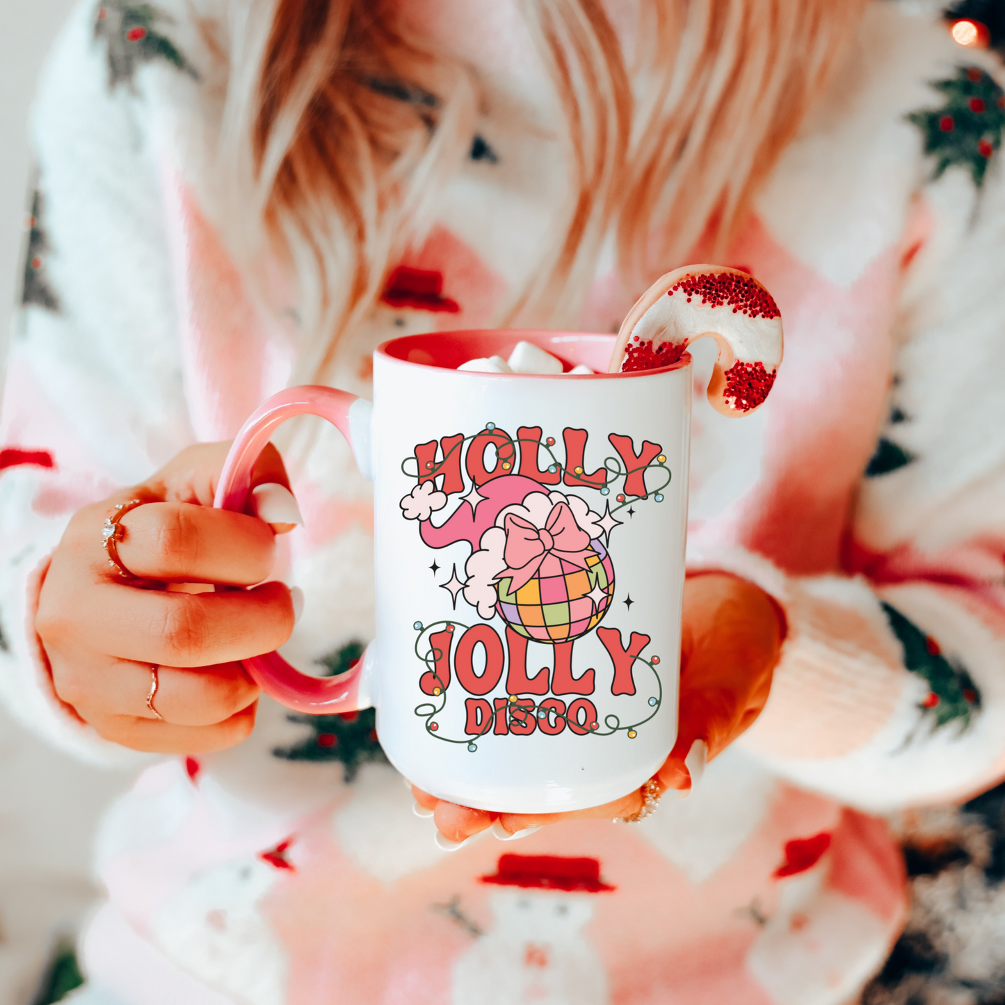 Holly Jolly Disco Ceramic 15oz Mug