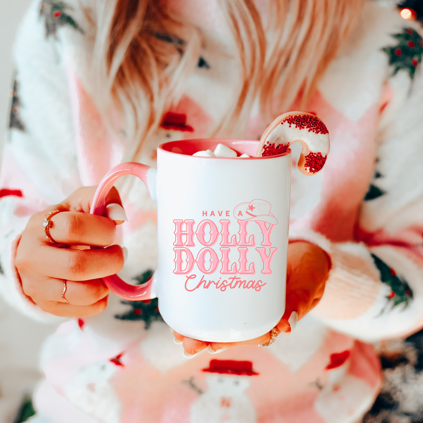 Holly Dolly Christmas Ceramic 15oz Mug