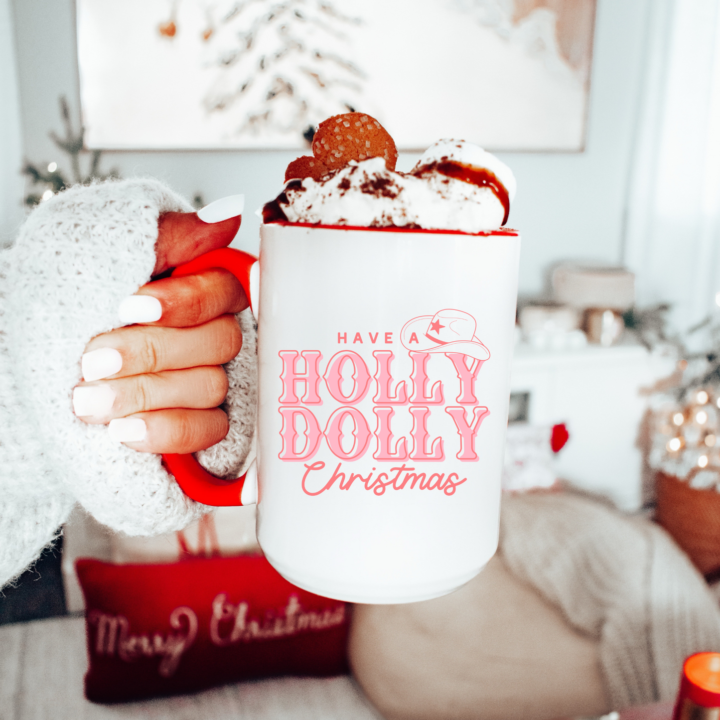 Holly Dolly Christmas Ceramic 15oz Mug