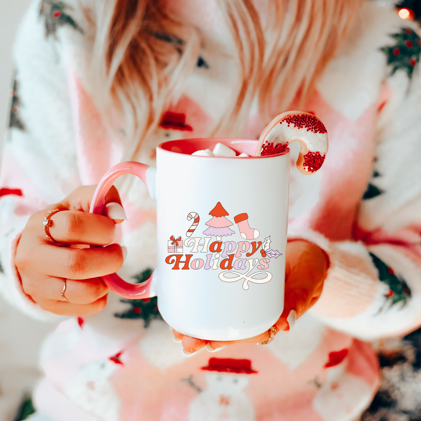 Happy Holidays Ceramic 15oz Mug