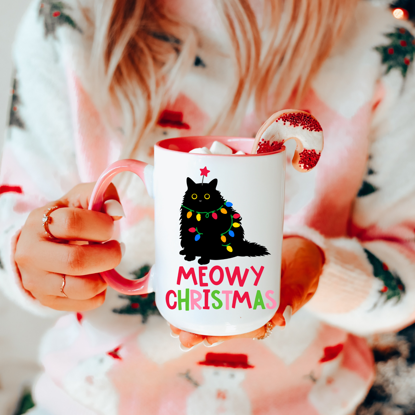 Meowy Christmas Ceramic 15oz Mug
