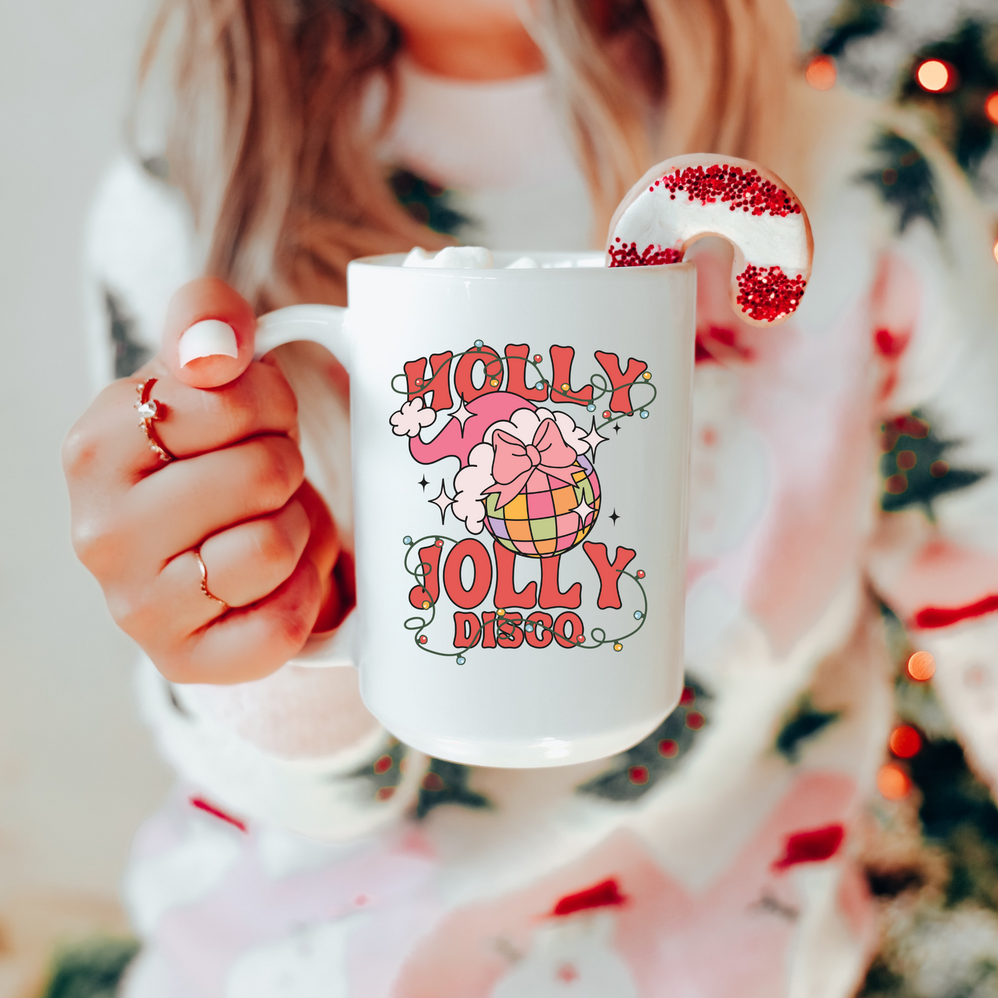 Holly Jolly Disco Ceramic 15oz Mug