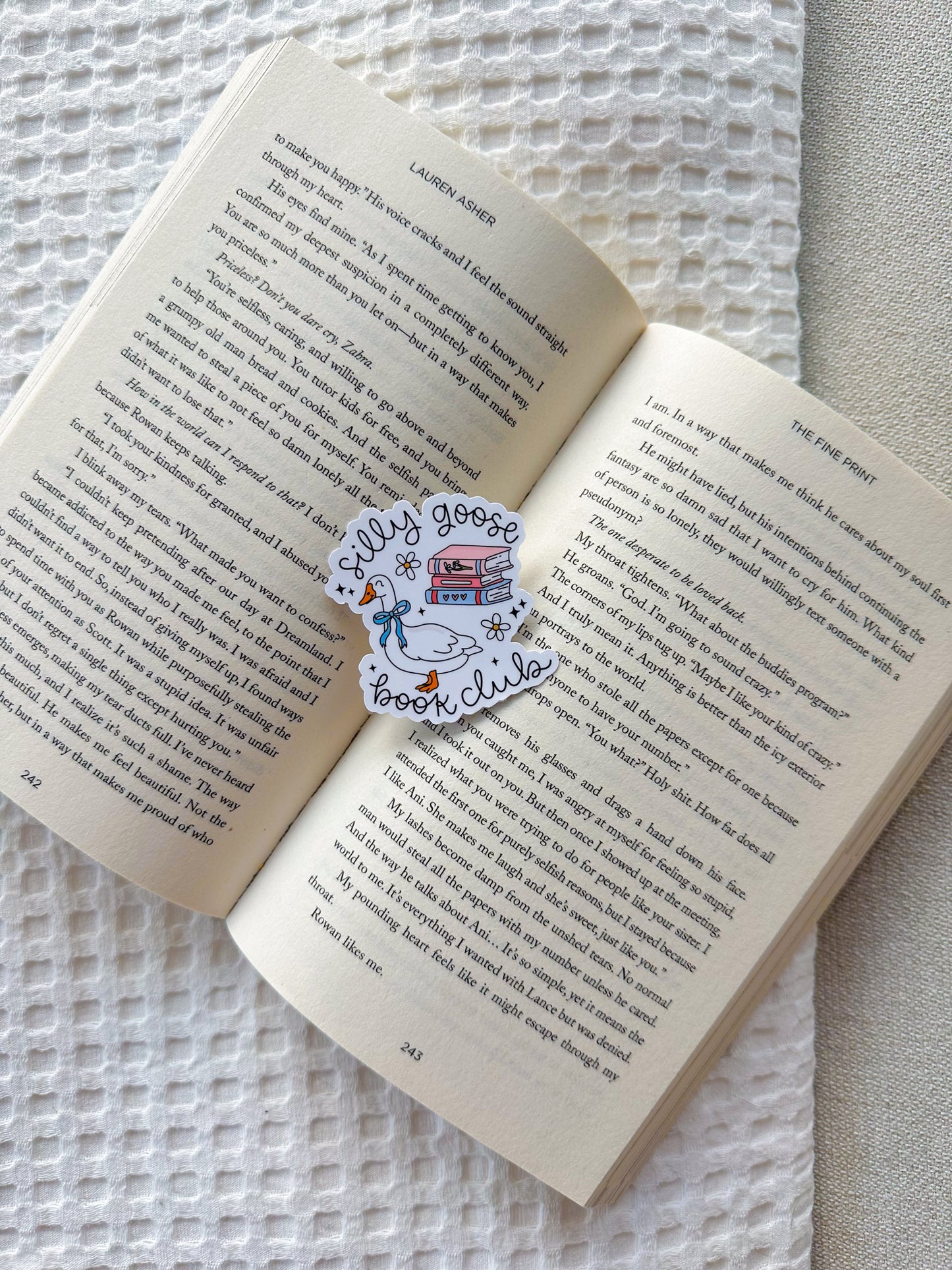 Silly Goose Book Club Vinyl Sticker