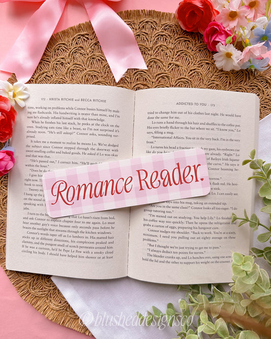 Romance Reader Linen Bookmark
