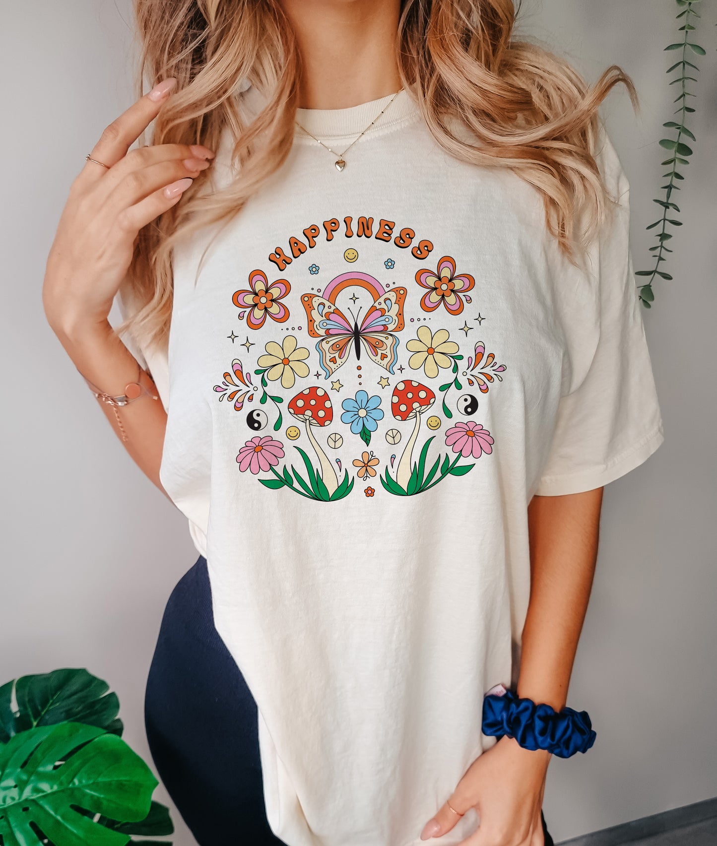 Happiness Groovy Tee (Comfort Colours)