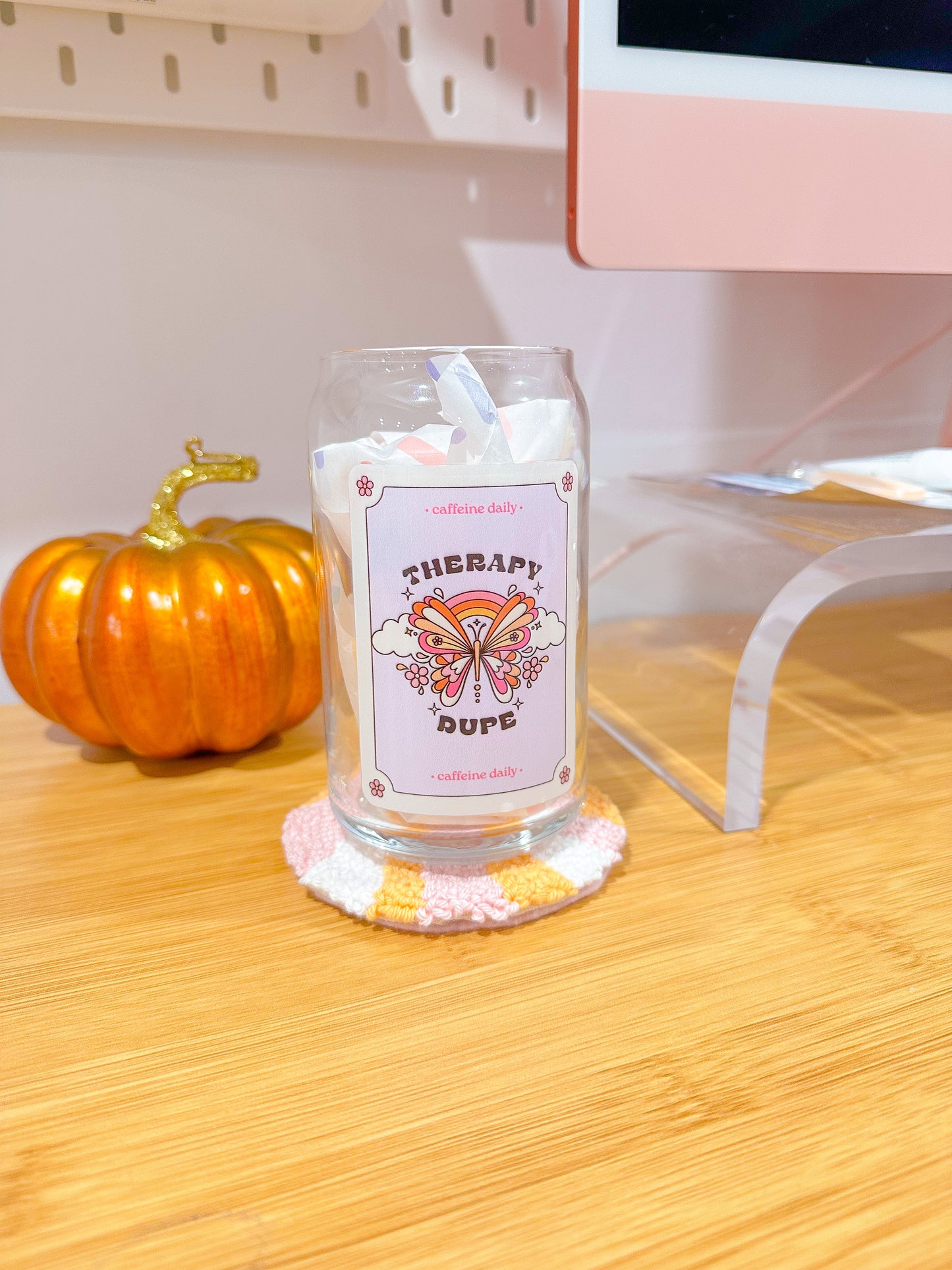 Therapy Dupe Glass Cup