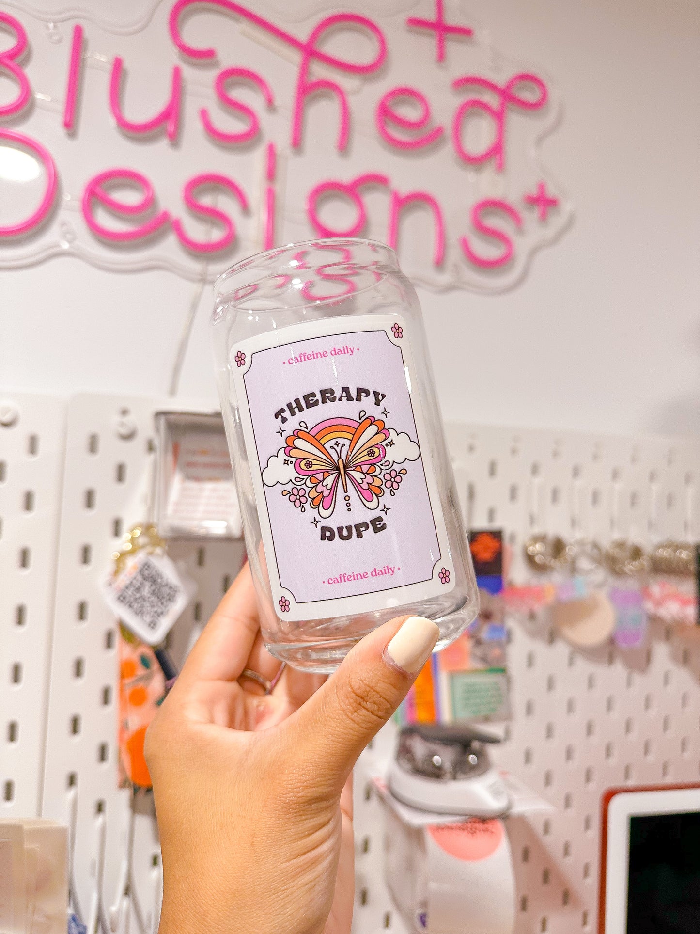 Therapy Dupe Glass Cup