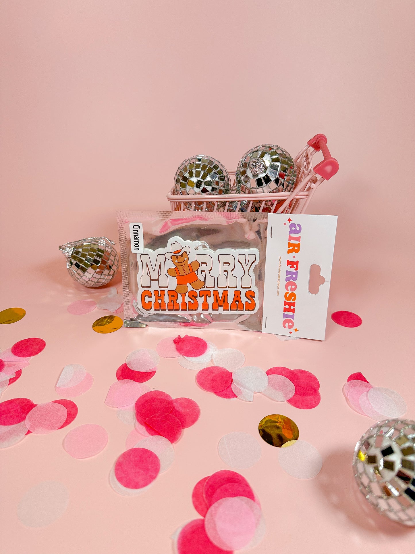 Merry Christmas Air Freshener (Cinnamon Scent)