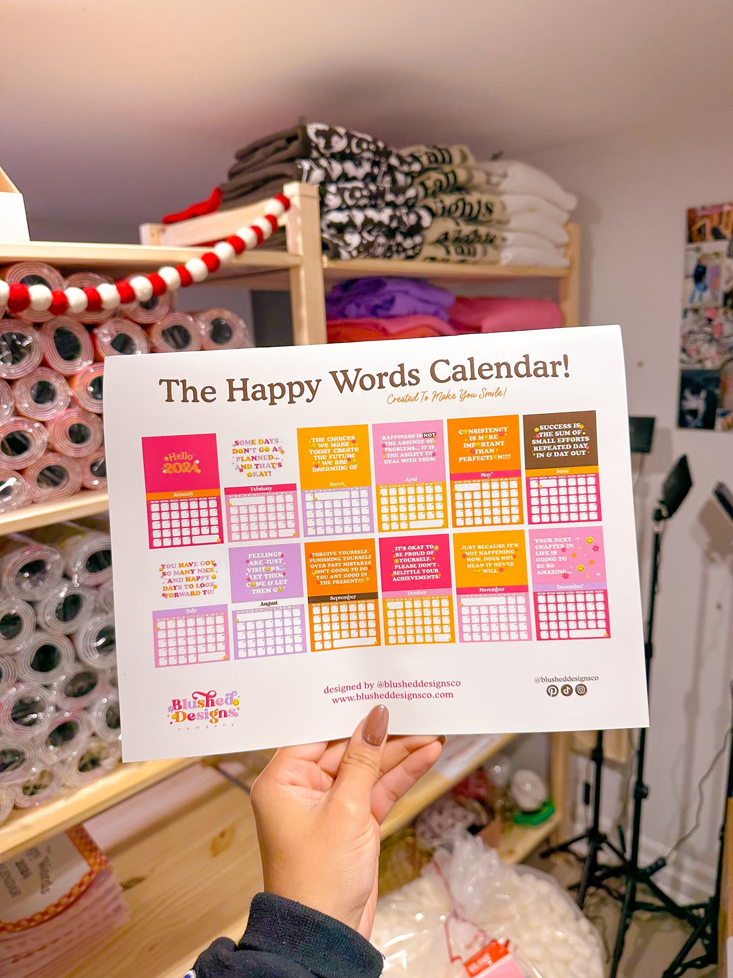 The 2024 Happy Words Wall Calendar