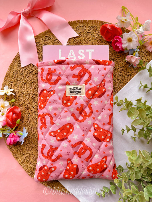 Rodeo Rosé Quilted Book Sleeve