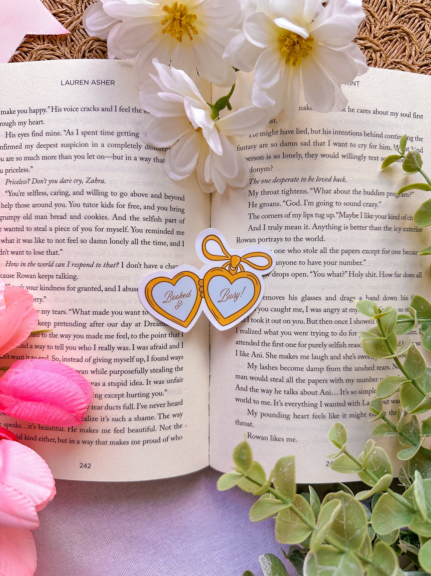 Booked & Busy Locket Vinyl Sticker