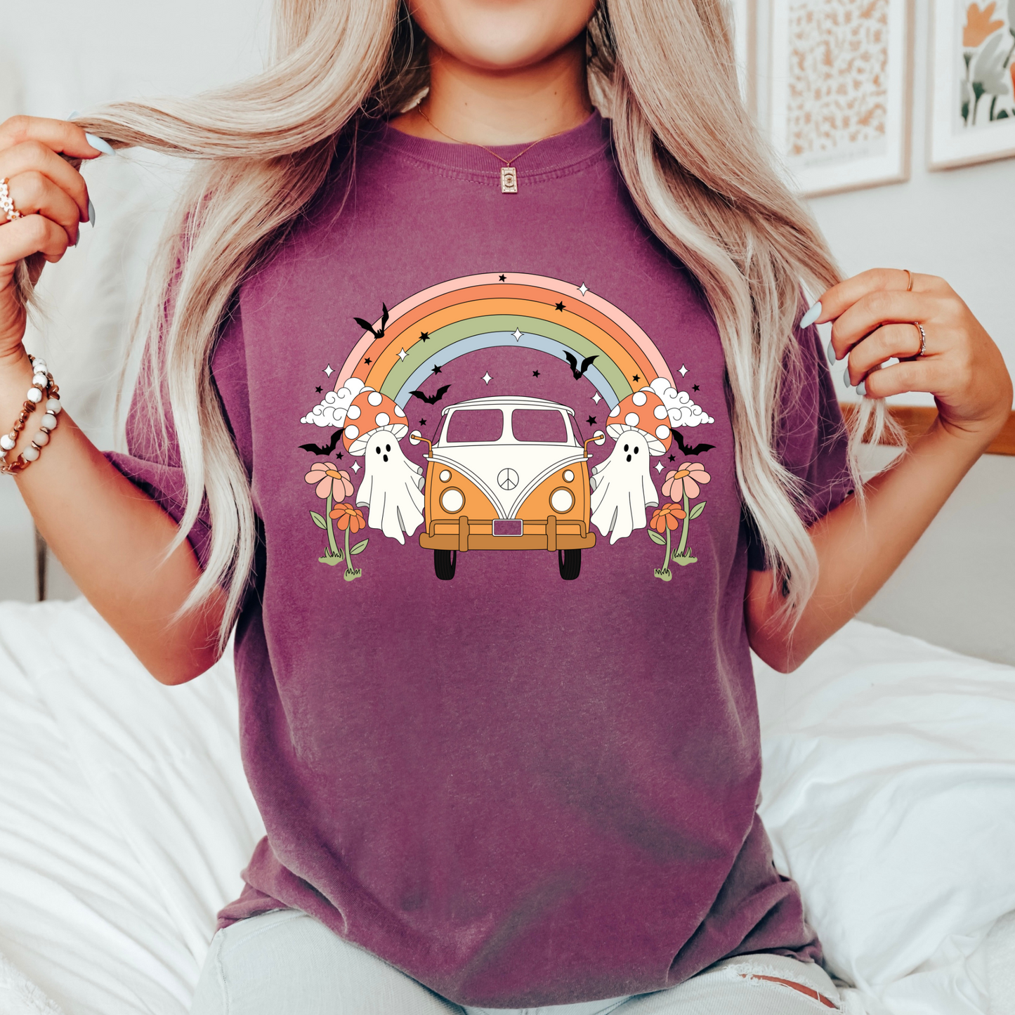 Hippie Van and Ghosties Tee (Comfort Colours)