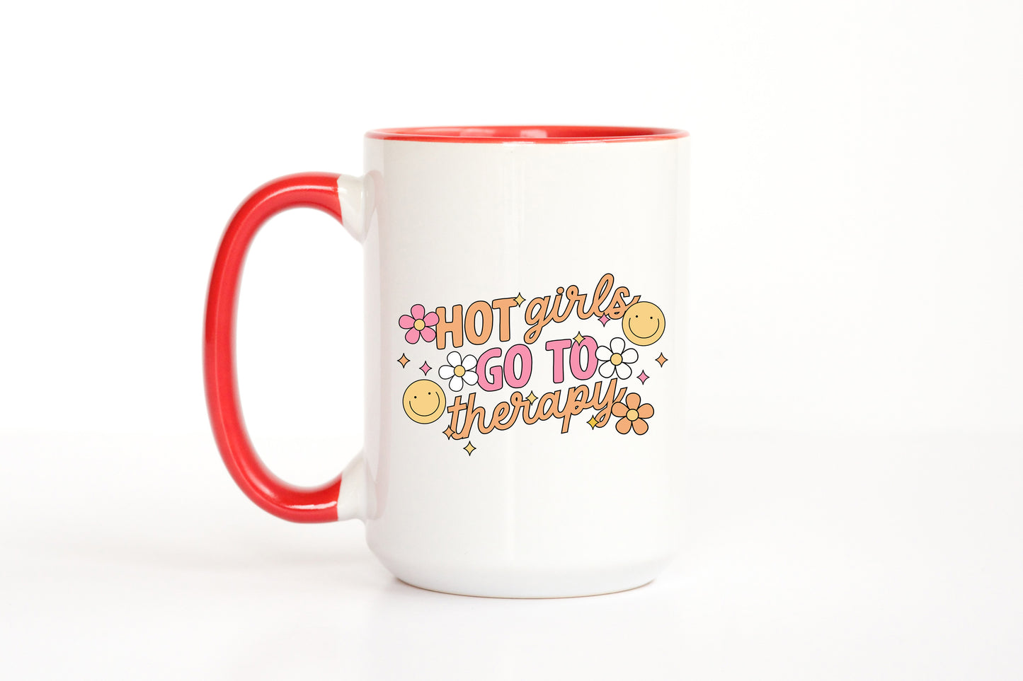 Hot Girls Go to Therapy Ceramic 15oz Mug