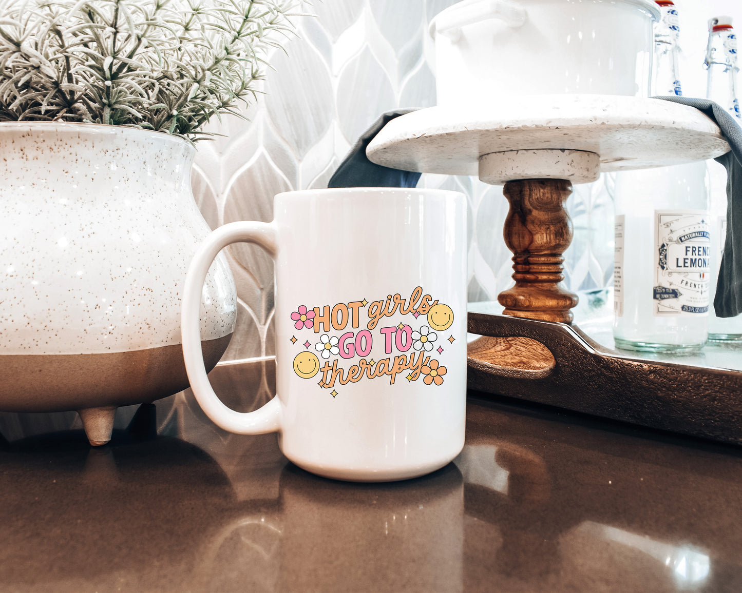 Hot Girls Go to Therapy Ceramic 15oz Mug