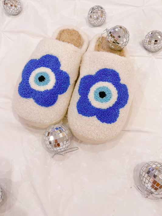 Evil Eye Daisy Slippers