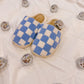 Blue Checkered Slippers