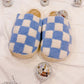 Blue Checkered Slippers