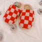 Pink Checkered Slippers