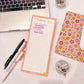 Happy Checker Shopping List Notepad