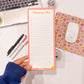 Happy Checker Shopping List Notepad