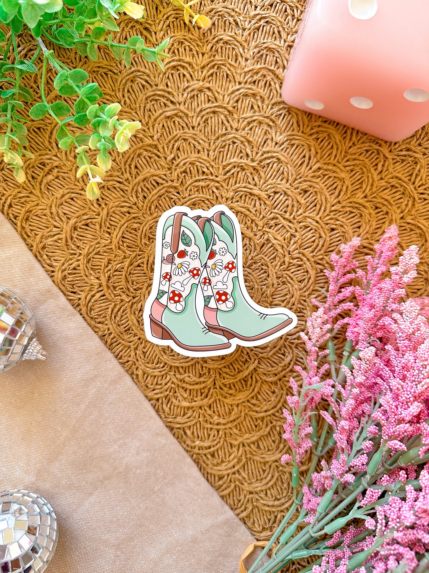Cottage Cowgirl Vinyl Sticker
