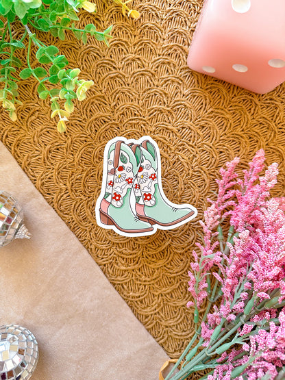 Cottage Cowgirl Vinyl Sticker