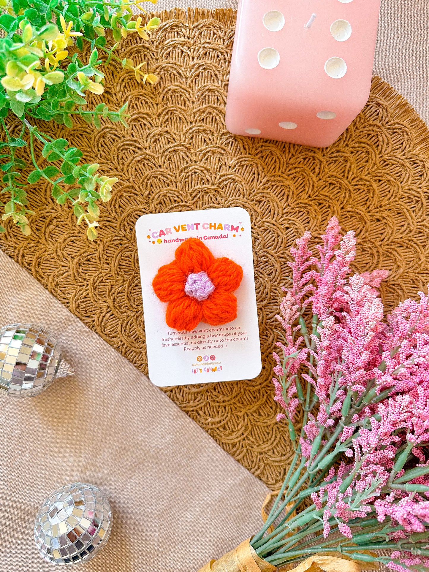 Daisy Car Air Vent Clips