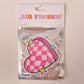 Checkered Heart Air Freshener (Chanel Scent)