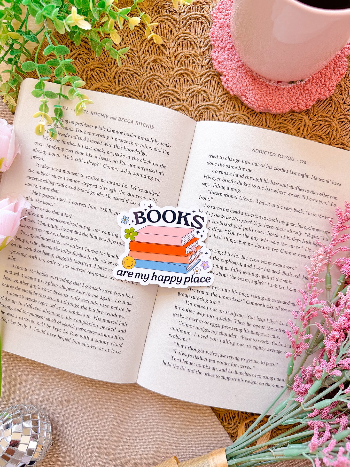 Books are my Happy Place Vinyl Sticker