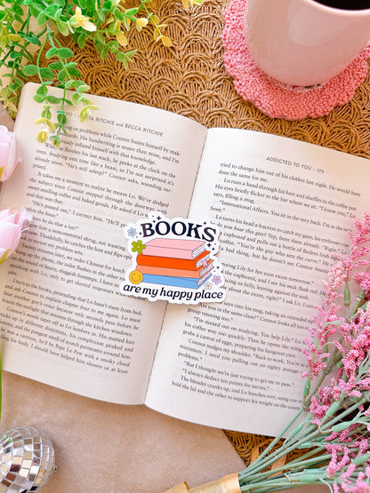 Books are my Happy Place Vinyl Sticker