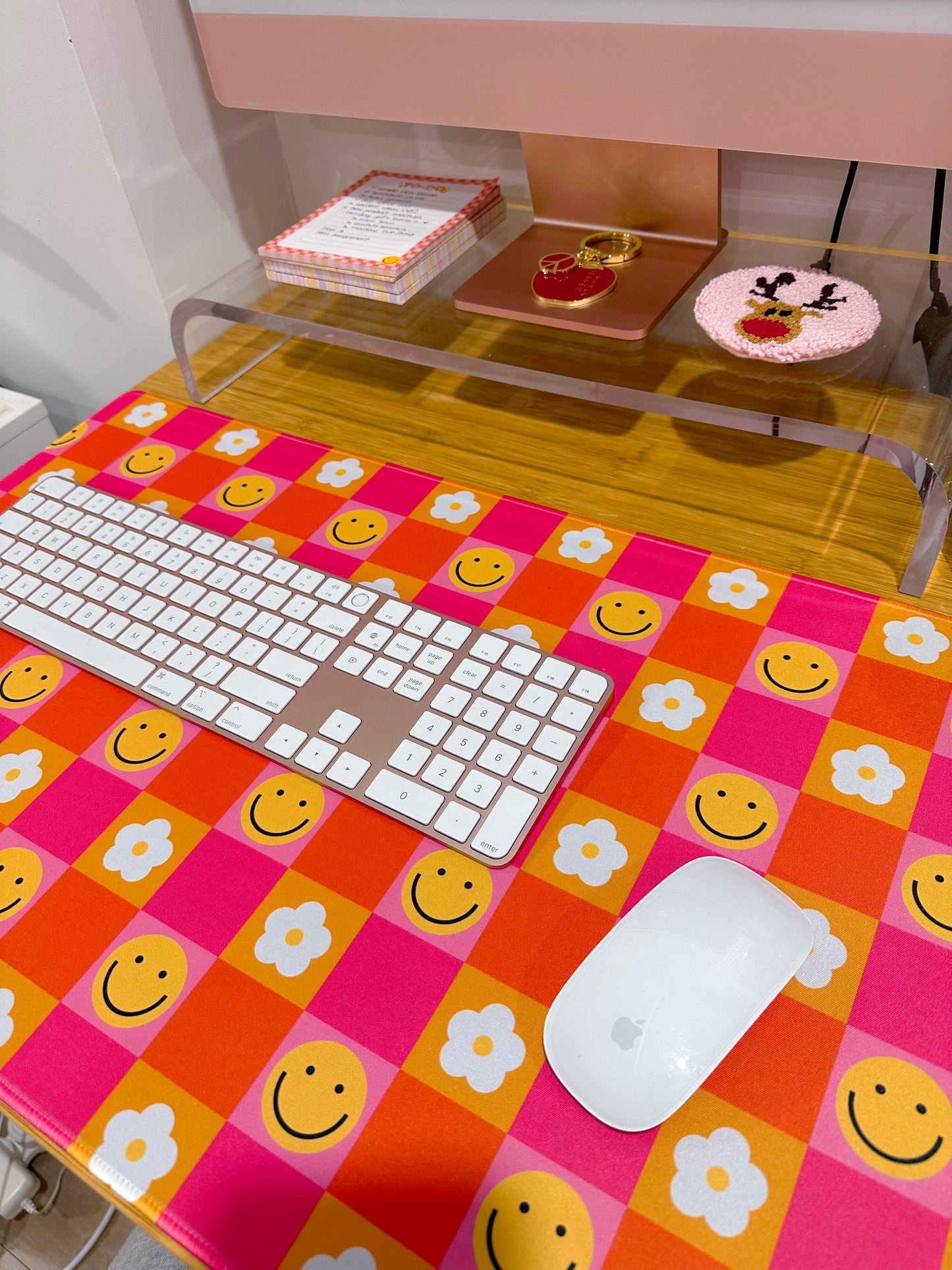 Happy Checker Desk Pad