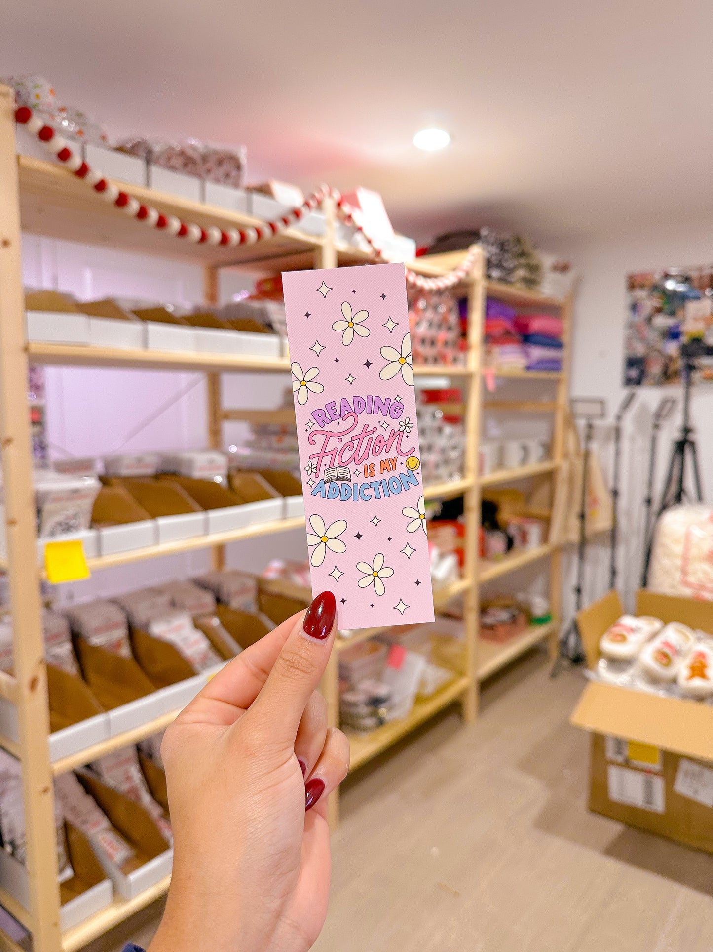 Reading Fiction is my Addiction Double-Sided Bookmark