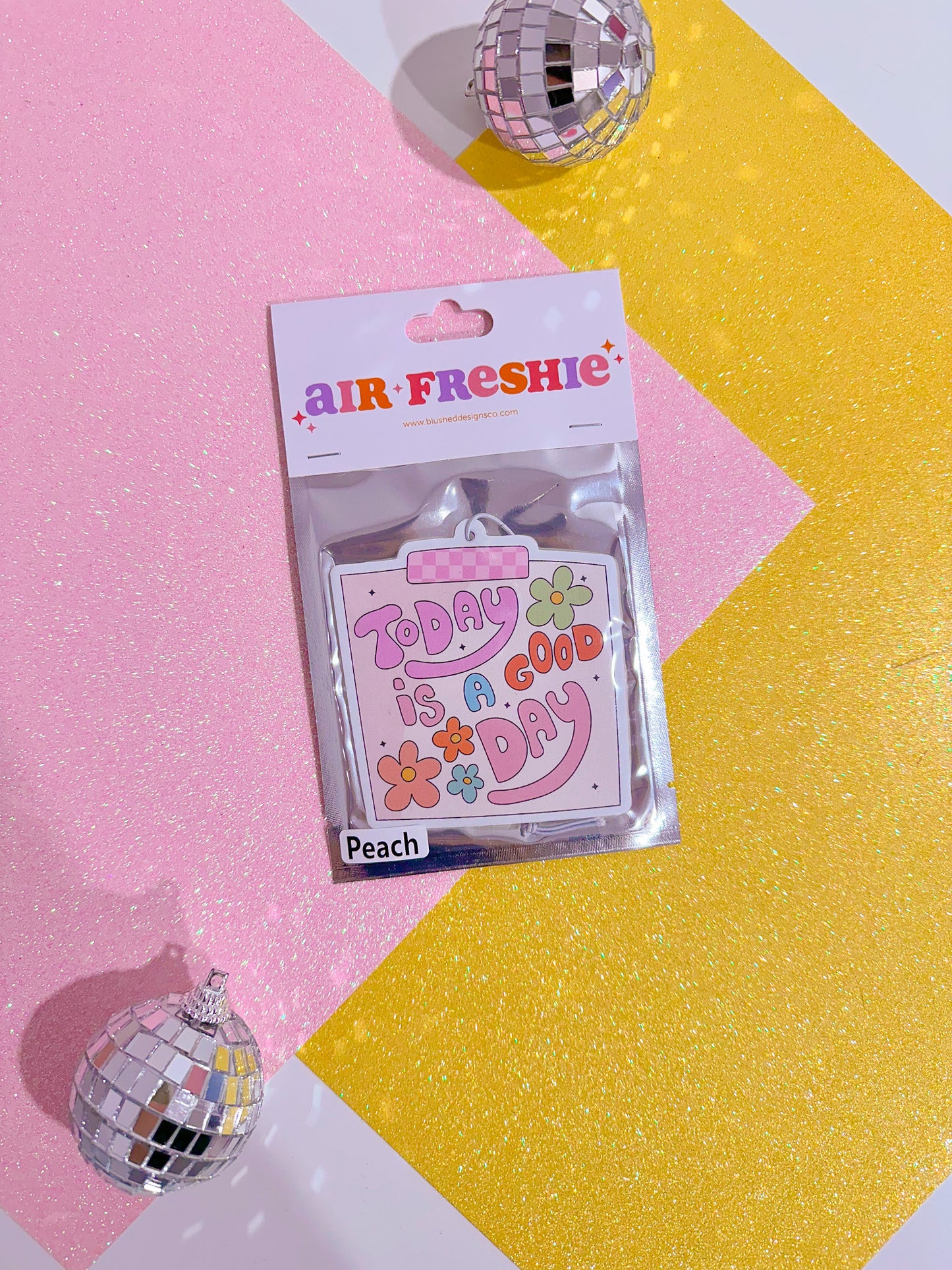 Today is a Good Day Sticky Note Air Freshener (Peach Scent)