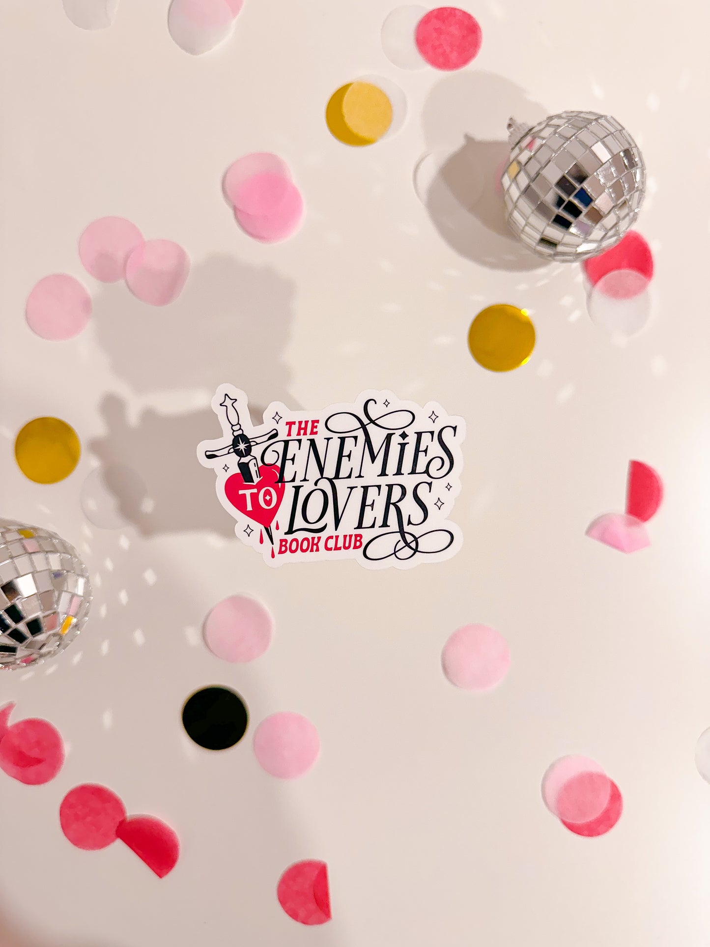 The Enemies to Lovers Book Club Vinyl Sticker