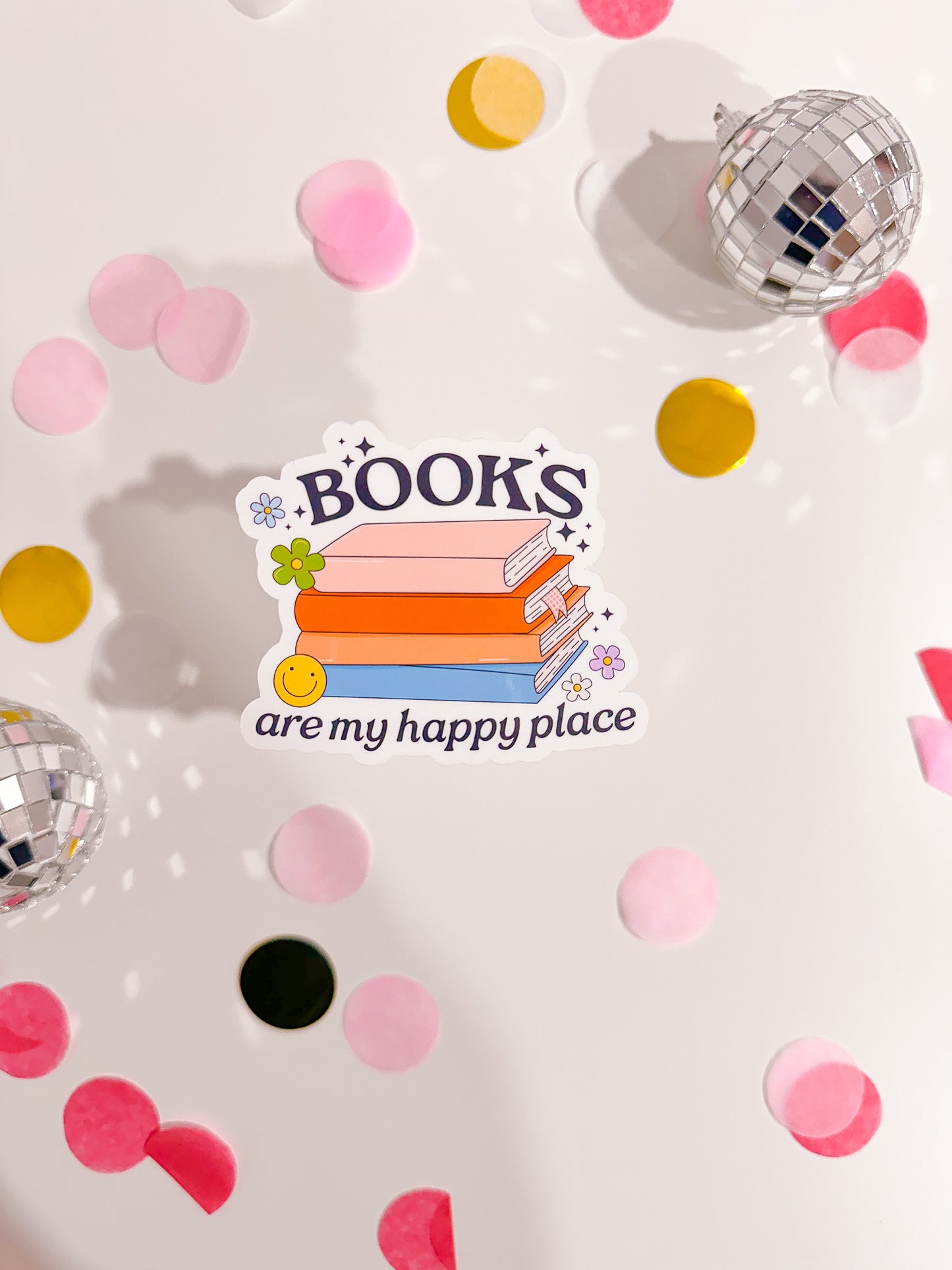 Books are my Happy Place Vinyl Sticker