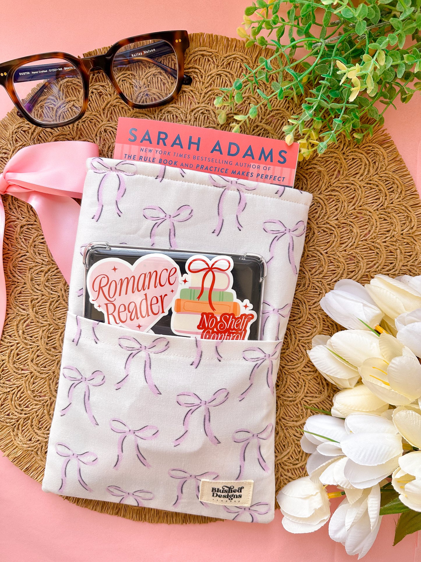 Lavender Bows Book Sleeve