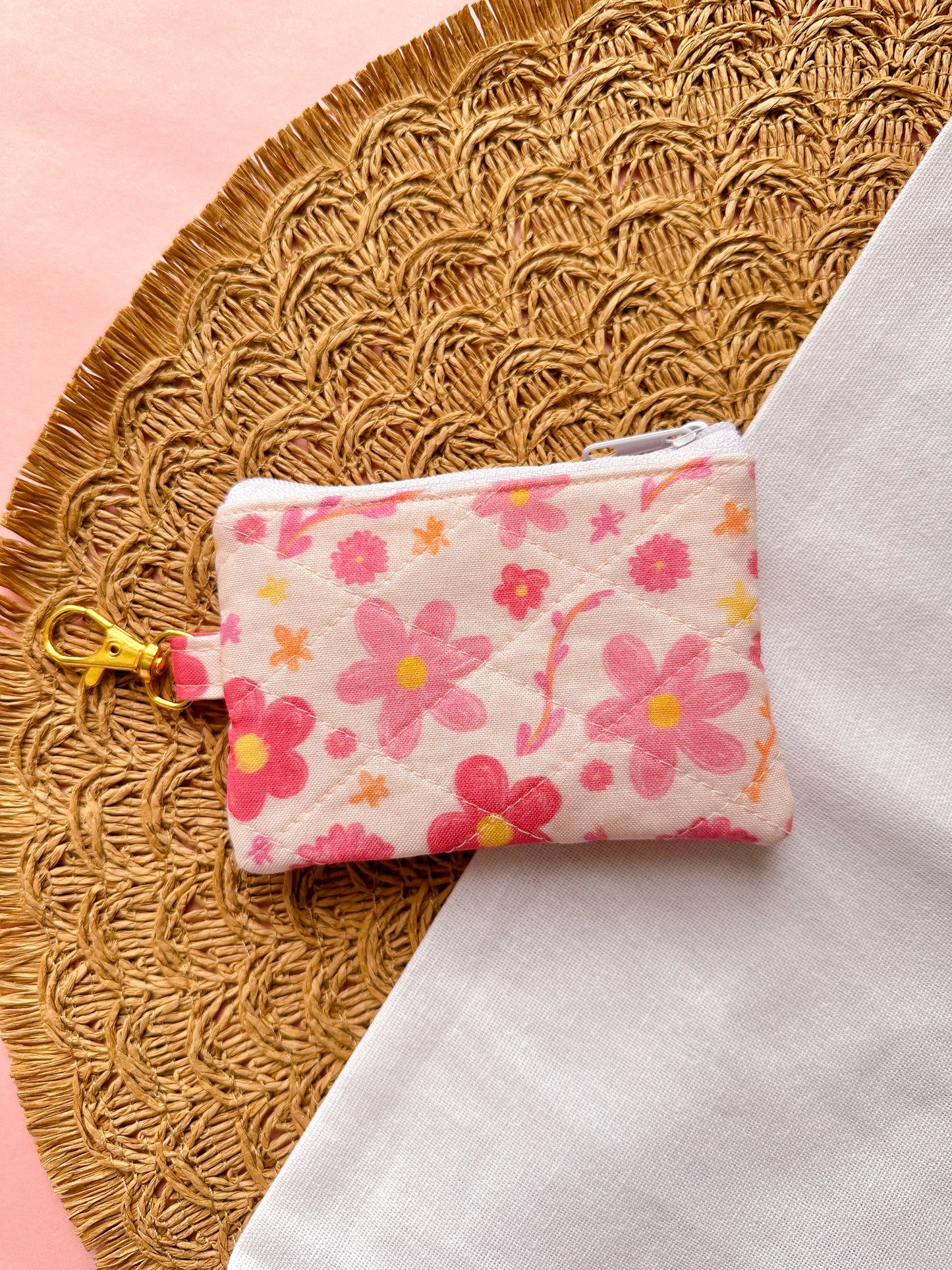Pink Petals Mini Pouch