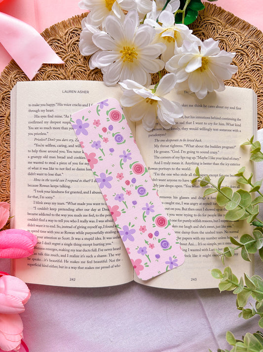 Wisteria Linen Bookmark