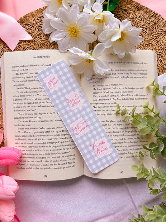 Romance Tropes Linen Bookmark