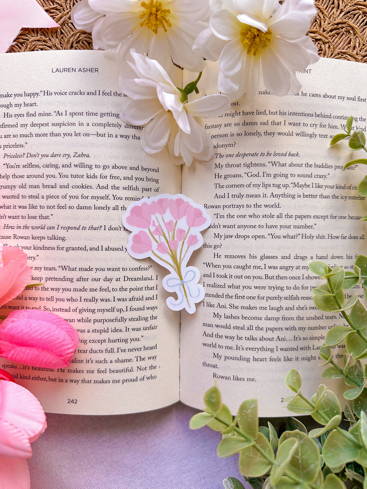 Tulips with Bow Vinyl Sticker
