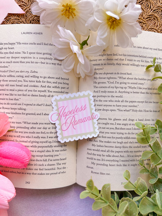 Hopeless Romantic Stamp Vinyl Sticker