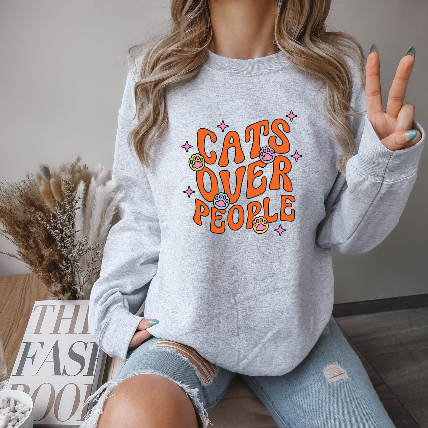 Cats Over People Crewneck
