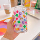 Lucky Charms Inspired Glass Cup