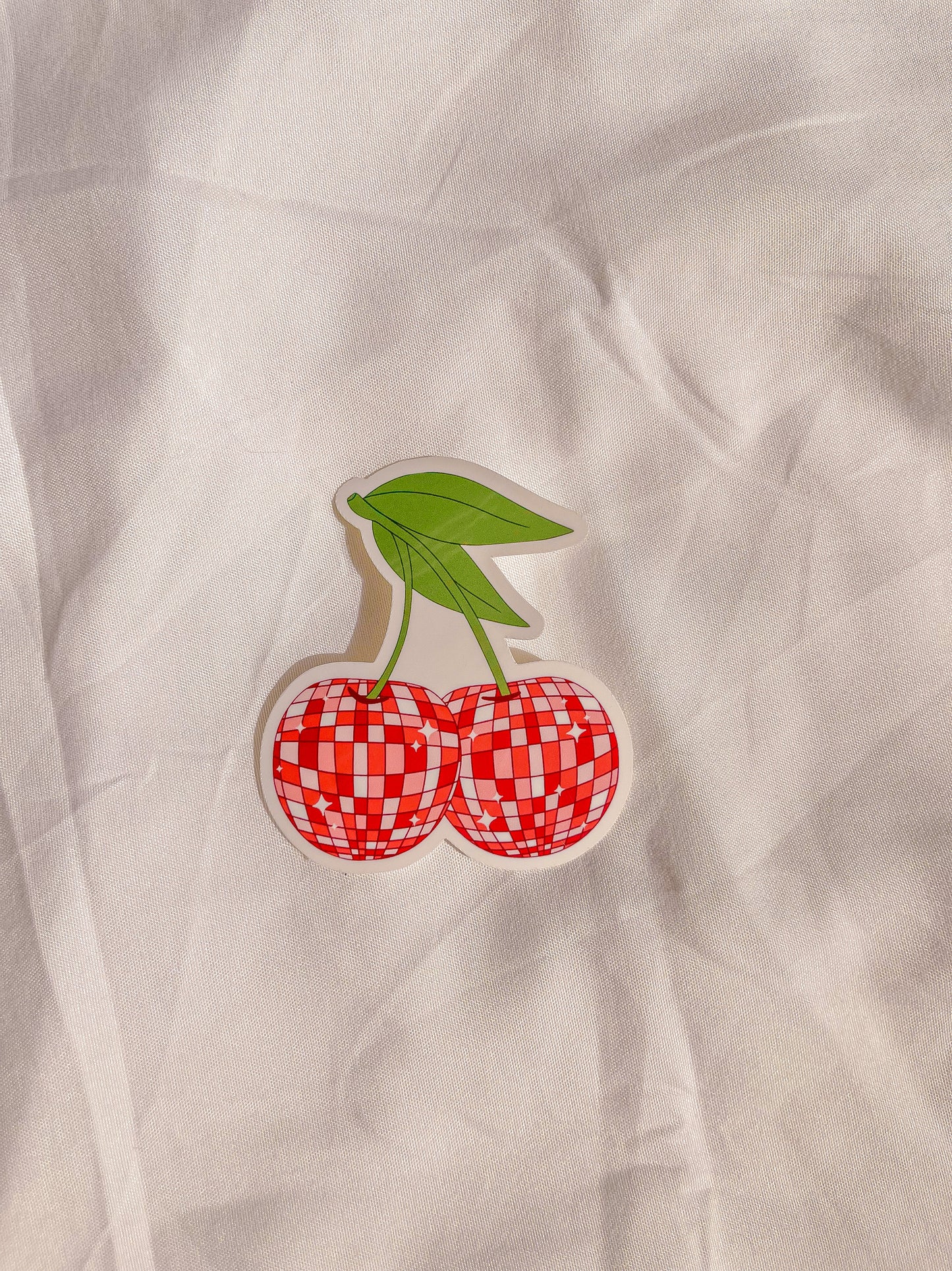 Disco Cherries Vinyl Sticker