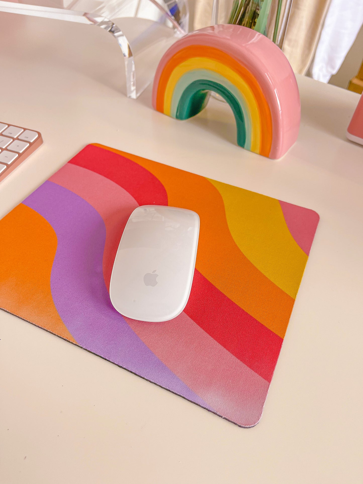 Rainbow Swirl Mousepad