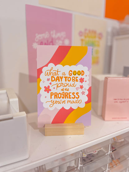 Mini Desk Prints + Wooden Stand
