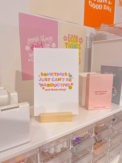 Mini Desk Prints + Wooden Stand