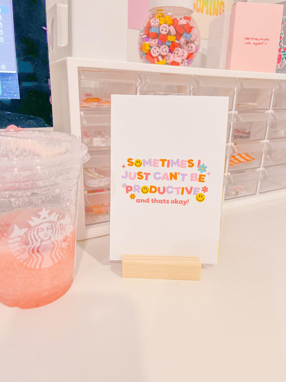 Mini Desk Prints + Wooden Stand