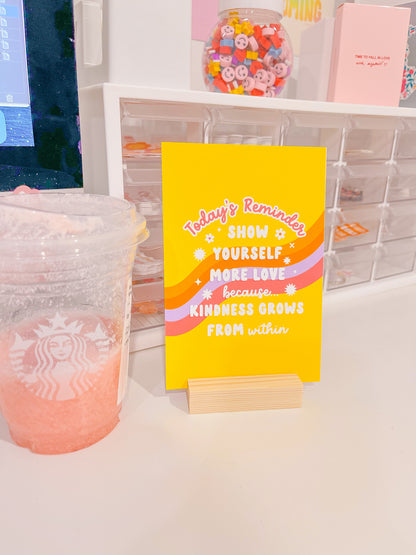 Mini Desk Prints + Wooden Stand
