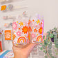 Groovy Rainbows Glass Cup